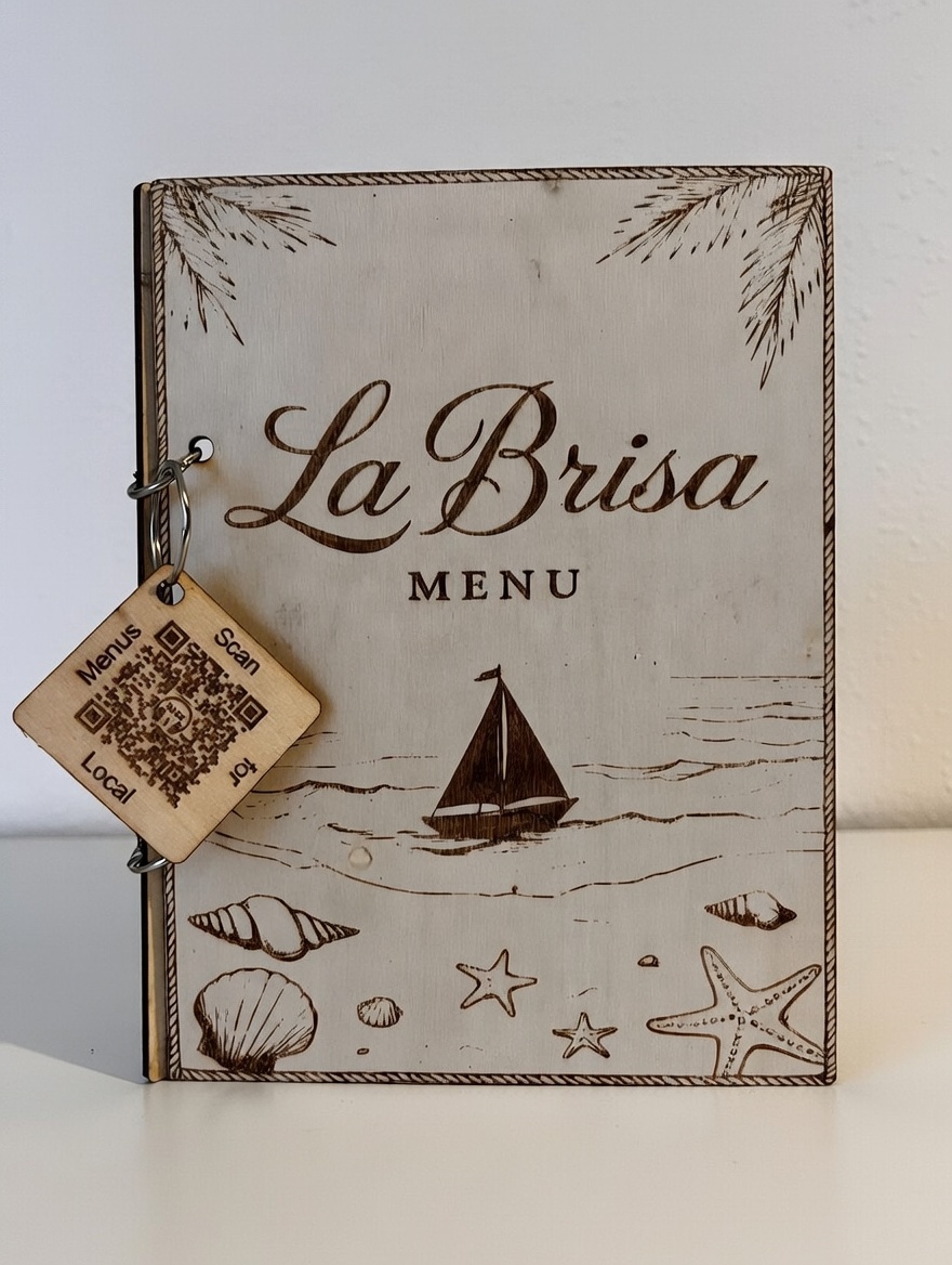 Variety of custom printed table tents and menus